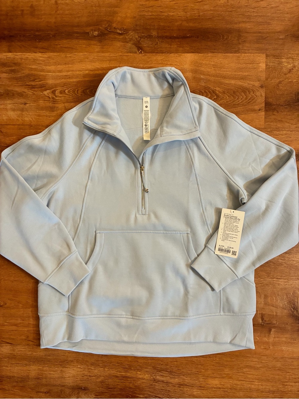 Lululemon NWT Scuba Oversized Funnel Neck Half Zip *Long XL/XXL Torch Blue Mirro